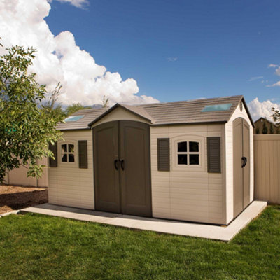 Lifetime 15Ft X 8Ft (4.6 X 2.4M) Dual Entry Storage Shed