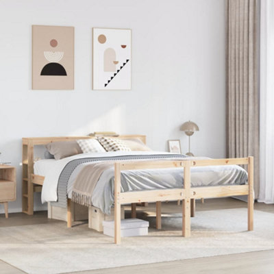 Berkfield Senior Bed With Headboard Without Mattress 120X190 Cm Small Double from B&Q