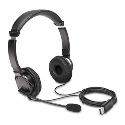 Kensington Usb Wired Headset, Stereo Headphones With Noise-Cancelling Microphone, Usb Headset, Pc/mac/laptop/tablet For Windows,