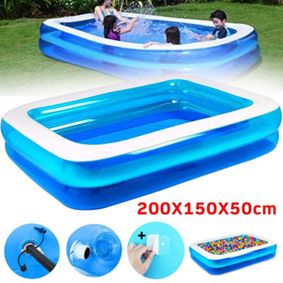  - 7Ft Prompt Set Inflatable Paddling Pool Swimming Pool Family Fun Outdoor Party