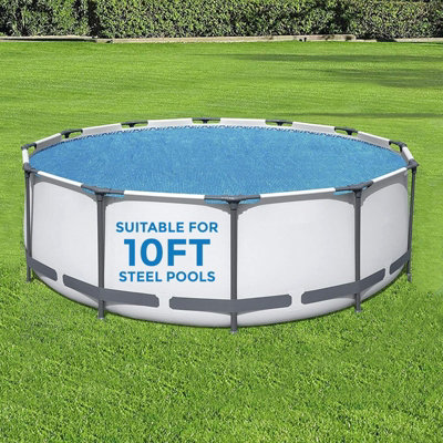  - 10Ft Cover Steel Pool Solar Pool Cover Fits Fast Set Swimming Paddling Pool Heat Cover