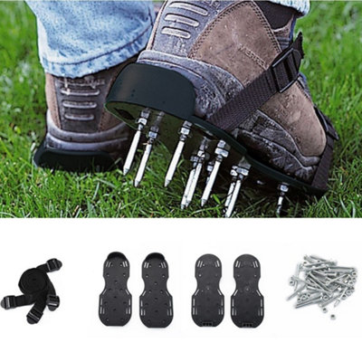  - 29 X13Cm Spikes Pair Lawn Garden Grass Aerators Aerating Sandals Shoes Durable