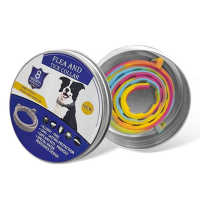 B&Q 8 Month Protection Pet Flea And Tick Collar Antiparasitic Dog Collar Colorful