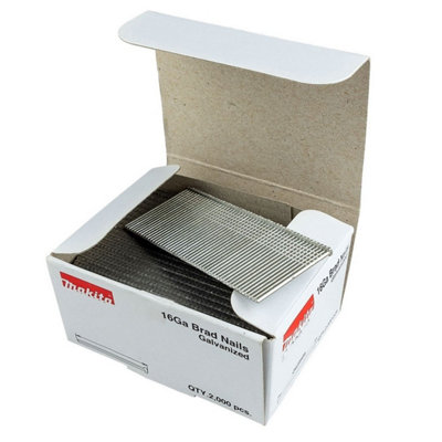 Makita F-33980 1mm X 45mm Galvanised 16 Gauge Brads 2000 Pieces Dbn600 Af601 from B&Q