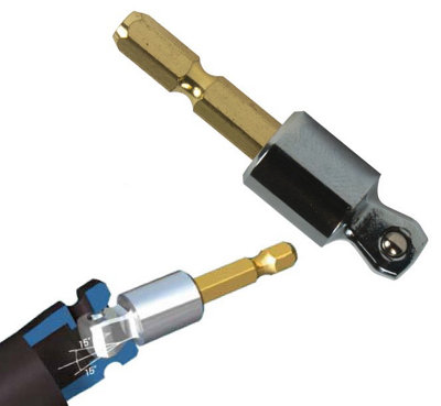 Makita B-28547 Impact Driver Tilt Socket Adaptor 1/4" Hex To 3/8" Square Drive from B&Q