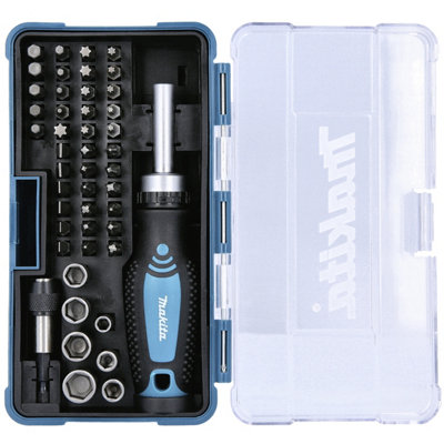 Makita B-36170 Ratchet Socket & Screwdriver Bit Set 47 Piece from B&Q