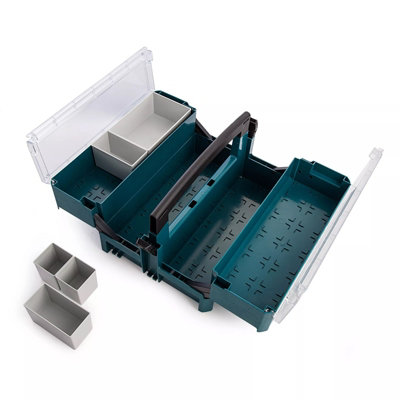 Makita P-84137 Stackable Makpac Cantilever Tool Box Organiser + 5 Insert Boxes from B&Q