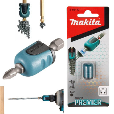 Makita E-03442 Mag Boost Impact Premier Magnetic Hex Holder Adapter Bit from B&Q