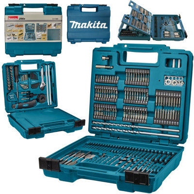 Makita E-11689 256Pc Drill Bit Masonry Hss Drill Socket Flat Bit Set Nut Setter from B&Q