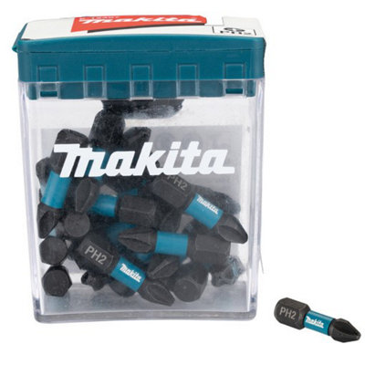 Makita E-12360 25 Piece 25mm Black Screwdriver Impact Rated Bit Set Philips Ph2 from B&Q