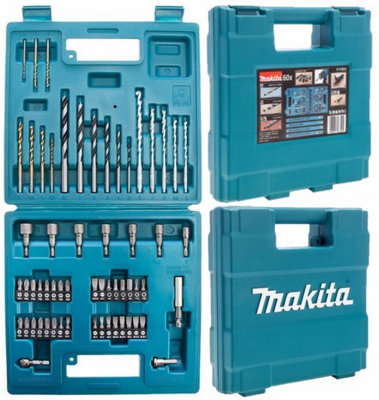 Makita E-11829 60 Piece Pro Drill Bit Set Masonry Hss Drill Nut Driver Socket from B&Q