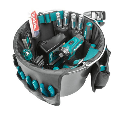 Makita E-15497 Tool Bucket Tote Bag Toolbag Fixings Bag Organiser Strap System