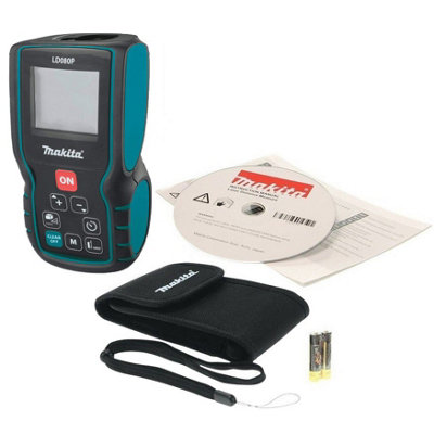 Makita Ld080P 80M Rangefinder Laser Distance Measurer Range Finder + Pouch from B&Q