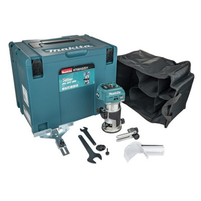 Makita Rt001Gz21 40V Max Xgt Cordless Brushless Laminate Router Trimmer + Makpac from B&Q