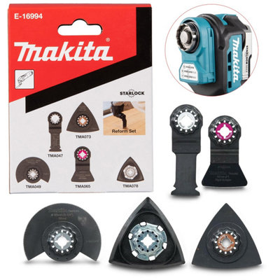 Makita Starlock Multi Tool 5 Piece Renovation Set Plunge Segment Blade Dtm52