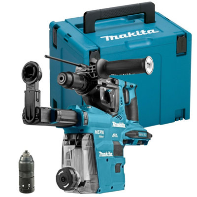 Makita Dhr281Zwj 36V / 18V Lxt Twin Sds Brushless Hammer Drill + Dust Extractor from B&Q