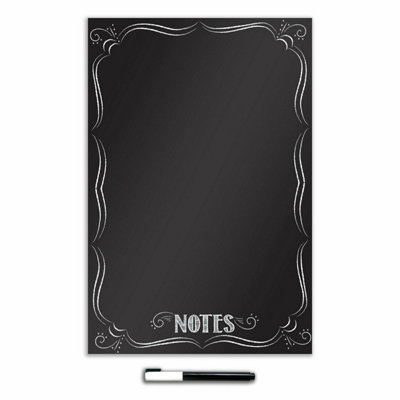 Wallpops Black & White Bistro Notes Peel & Stick Dry Erase Message Board from B&Q