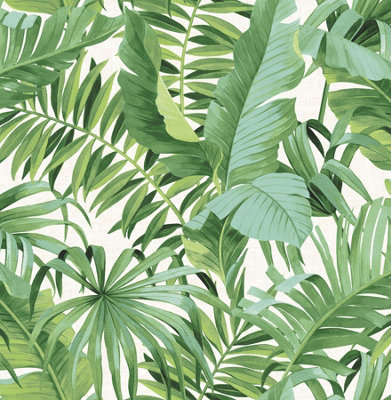 Nuwallpaper Nu2906 Maui Peel & Stick WallpaperGreen from B&Q