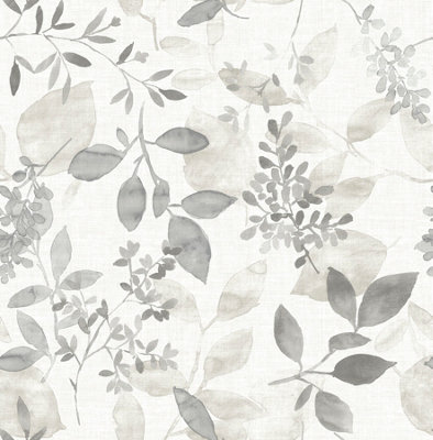 Nuwallpaper Nu3138 Breezy Peel & Stick WallpaperGrey from B&Q