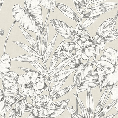 Nuwallpaper Nus3145 Cayman Peel & Stick WallpaperGrey from B&Q