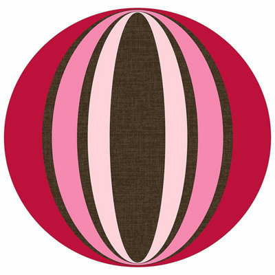 B&Q - Wallpops4 X Large Self-Adhesive Pink/red Geometric Circle Wall Stickers