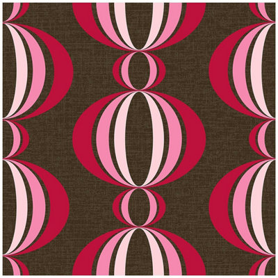 B&Q -  4 X Large Self-Adhesive Geometric Pink Circles Wall Stickers