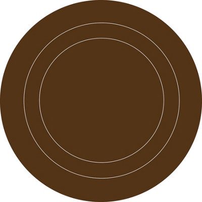 B&Q -  4 X Large Self-Adhesive Brown Round Circles Wall Stickers