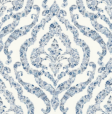 Nuwallpaper Nus3547 Guildford Peel & Stick WallpaperBlue from B&Q