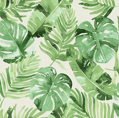Nuwallpaper Nu3670 Tortola Peel & Stick WallpaperGreen from B&Q