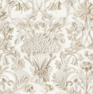 Nuwallpaper Nus4467 Eloise Peel & Stick WallpaperTaupe from B&Q
