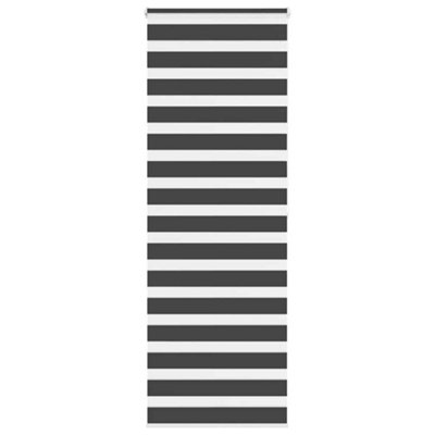 Berkfield Zebra Blind Black 85X200 Cm Fabric Width 80.9 Cm Polyester from B&Q