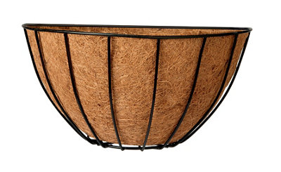 Panacea Classic Black Semi-Circle Wire Hanging Basket40Cm from B&Q