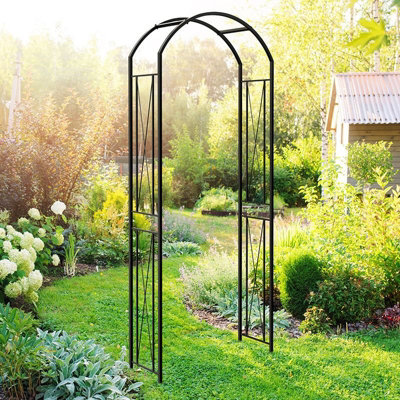 Panacea Arched Top Metal Garden Arch Galvanised Steel Inside And Out