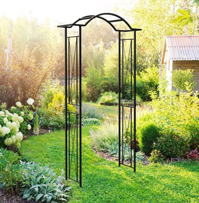 Panacea Wave Top Metal Garden Arch Galvanised Steel Inside And Out