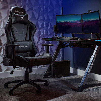 X Rocker X-Rocker Agility Esport Gaming Chair Racing Pc Reclining Adjustable Pc Gaming Seat - Black