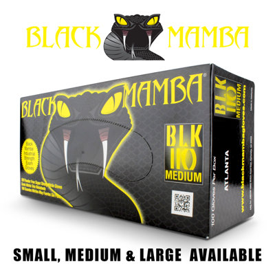 Black Mamba Nitrile Medium Glove Heavy Duty Disposable Mechanic Workshop 100 Box - Image 3