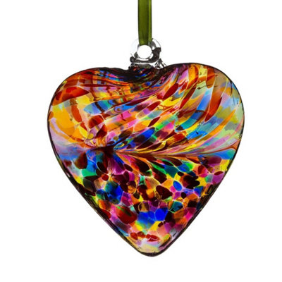 Sienna Glass Light Friendship Heart Multicoloured 12Cm