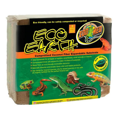 Zoo Med Eco Earth Expandable Substrate (3 Pack) from B&Q