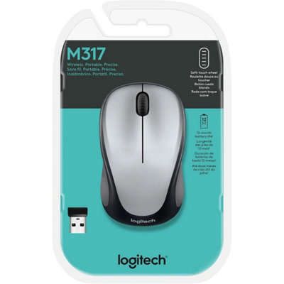 Logitech M317 Wireless Mouse - Light Steel