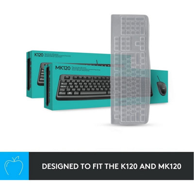 Logitech Silicone Cover For K120 Mk120 Keyboard - Liquid-Proof, Durable