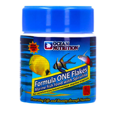 Ocean Nutrition Formula One Flakes Marine Fish Food Protein Aquarium Tank 34G from B&Q