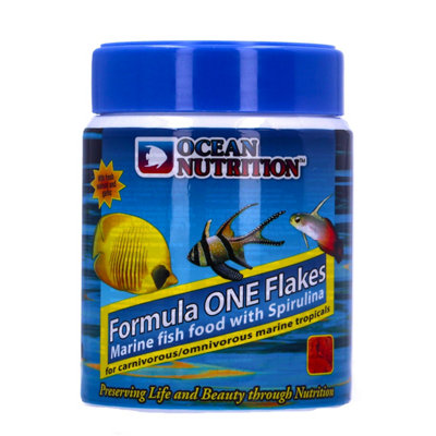 Ocean Nutrition Formula One Flakes Marine Fish Food Protein Aquarium Tank 71G from B&Q