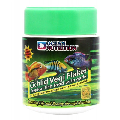 Aquacadabra Ocean Nutrition Cichlid Vegi Flakes 154G Aquarium Fish Food from B&Q