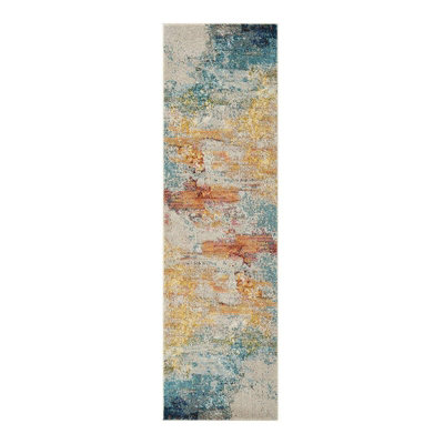 Sealife Abstract Graphic Modern Runner For Living RoomBedroom And Dining Room-66Cm X 305Cm (Runner) from B&Q