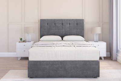 Sloomy Highbury Armour Coniston Divan Bed With Mattress No Drawers With 54" Floor Standing Headboard 3' Single from B&Q