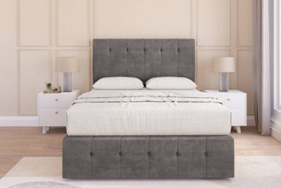 Sloomy Cambridge Slate Naples Divan Bed Set 4 Drawers54" Floor Standing & 12" Footboard 5' King from B&Q