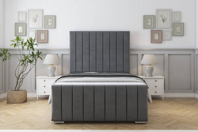 Sloomy California Armour Coniston Bed Frame With 50" Upholstered Headboard 4'6 Double from B&Q