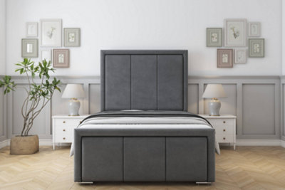 Sloomy Lancaster Armour Coniston Bed Frame With 50" Upholstered Headboard 3' Single from B&Q