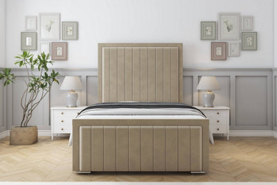 Sloomy Richmond Almond Coniston Bed Frame With 50" Upholstered Headboard 6' Super King from B&Q