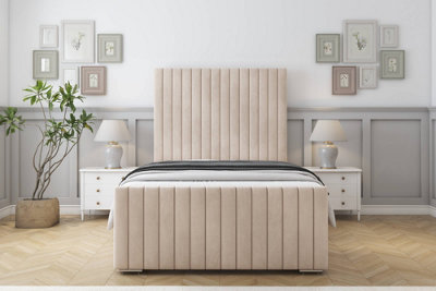 Sloomy Madison Sand Naples Bed Frame With 50" Upholstered Headboard 3' Single from B&Q